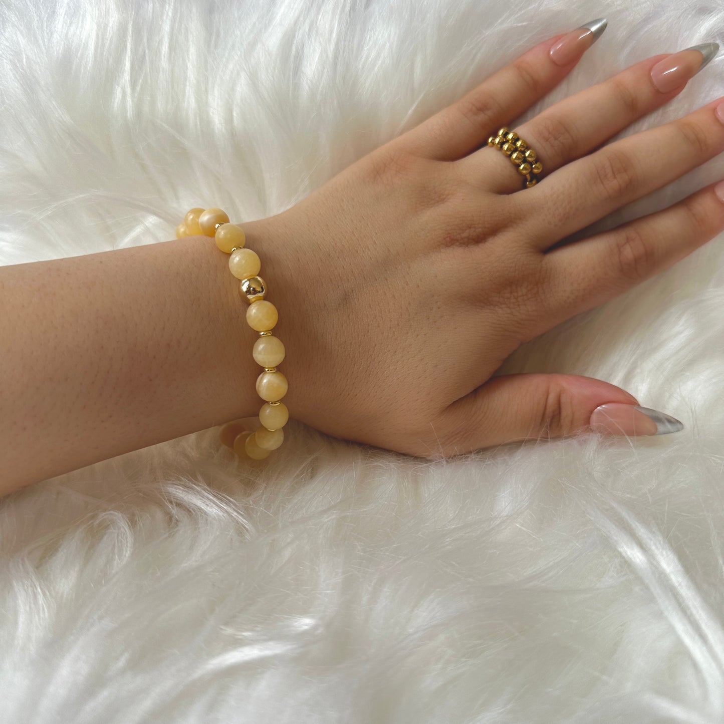 Elegant Natural Yellow Topaz Bracelet featuring radiant gemstones, symbolizing vitality, positivity, and joyful energy.