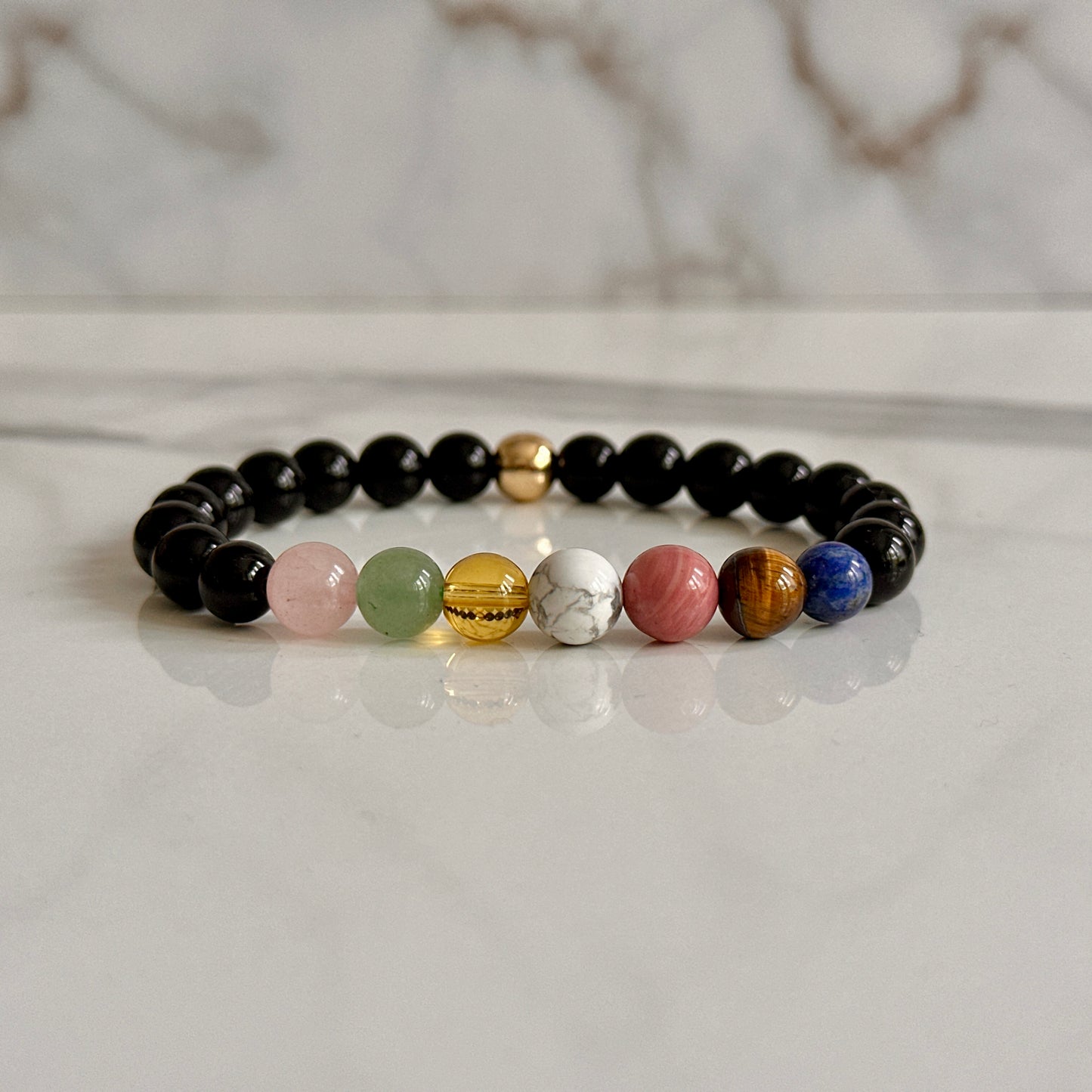 Close up of Libra birthstone bracelet