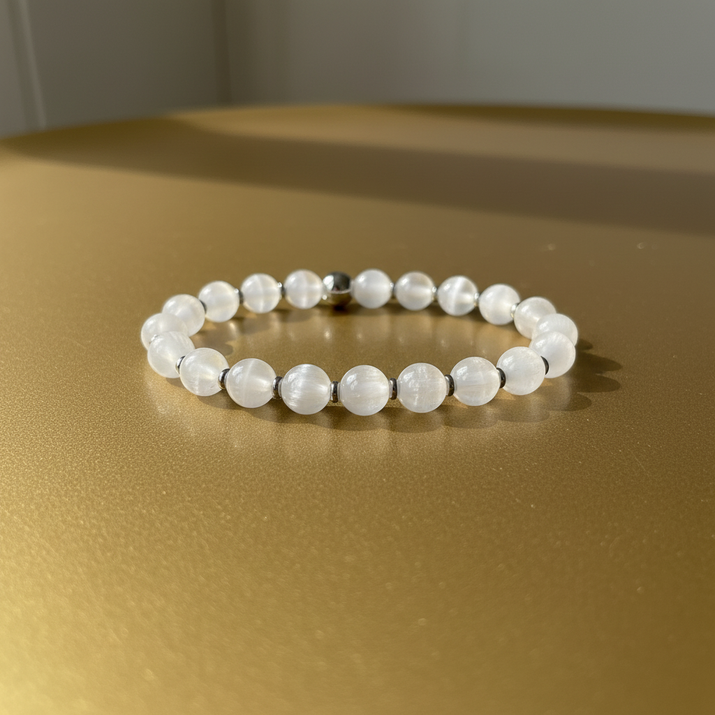 Natural Selenite Bracelet for Her: Purify & Elevate Your Spirit