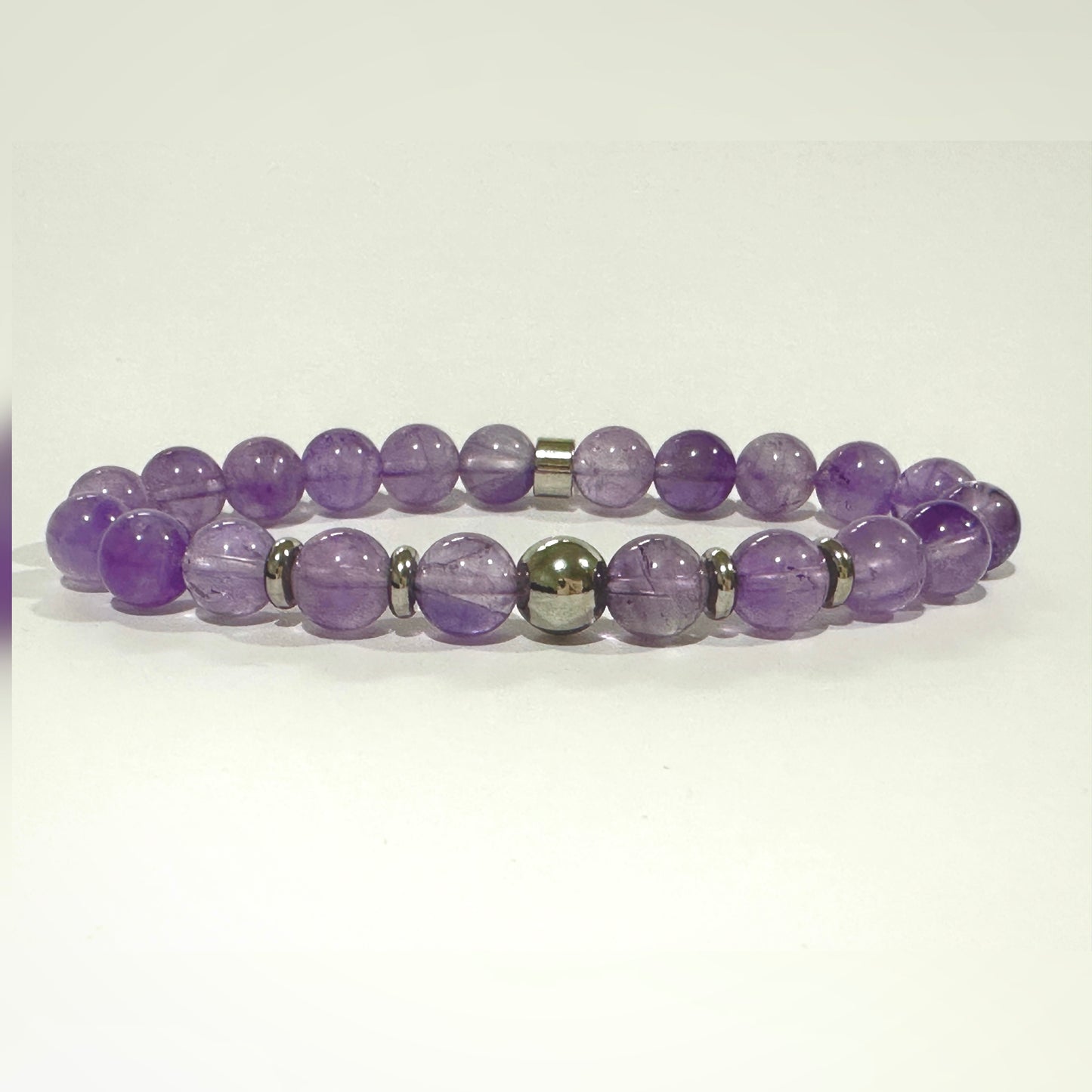 Natural  Lavender Amethyst Bracelet For Her: Embrace Tranquillity & Balance