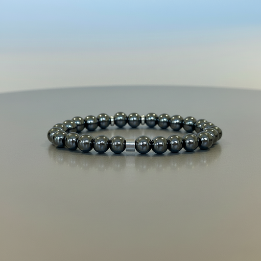 Natural Hematite Bracelet for Him: Embrace Focus and Protection