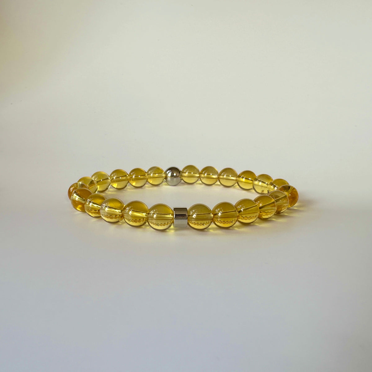 Citrine crystal bracelet for women close up
