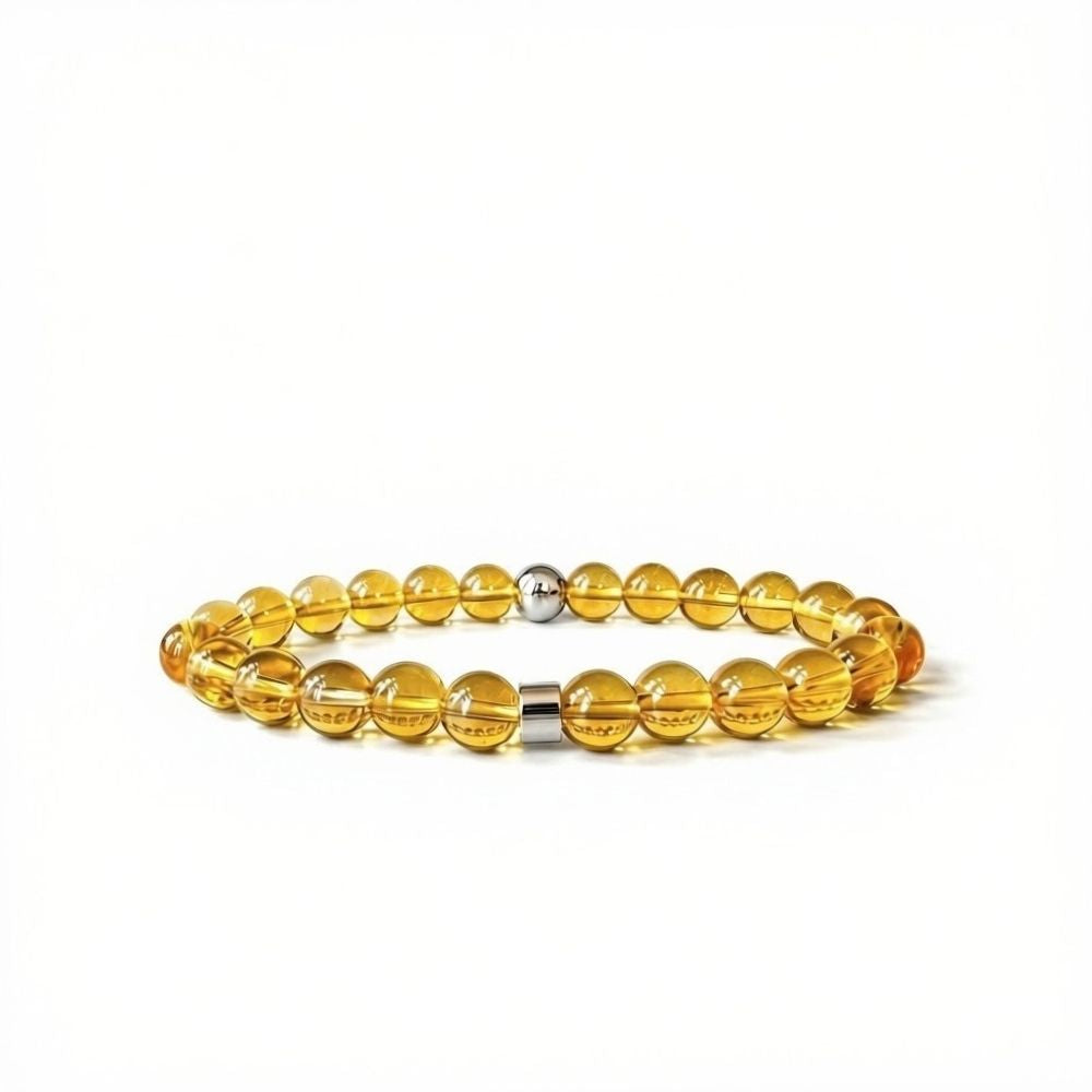 Citrine crystal bracelet for women close up
