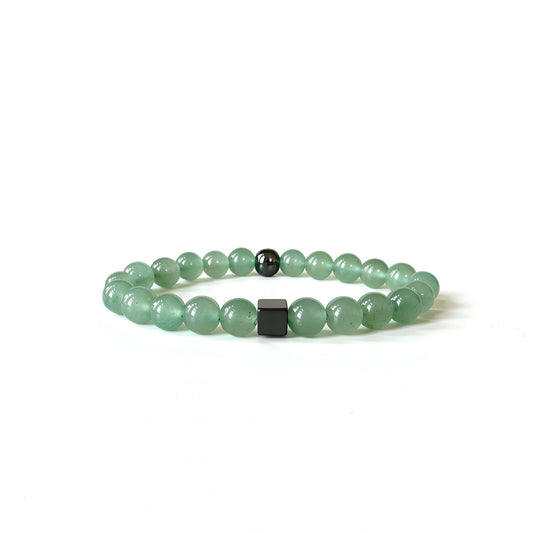 Natural Green Aventurine bracelet for men with green gemstone beads