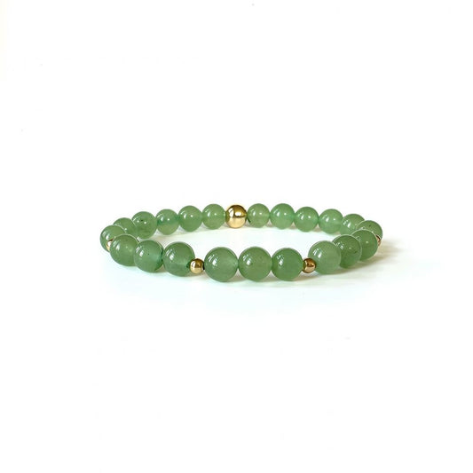Natural Green Aventurine bracelet for women with green gemstone beads
