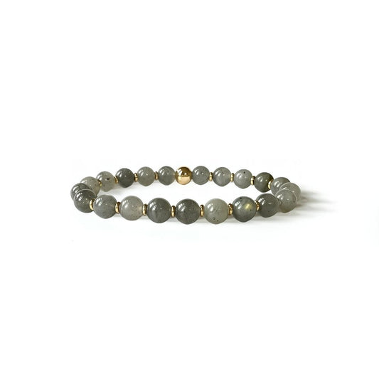 Luxury Natural Labradorite Bracelet featuring a glowing gemstone, symbolizing spiritual healing, intuition, and transformation.