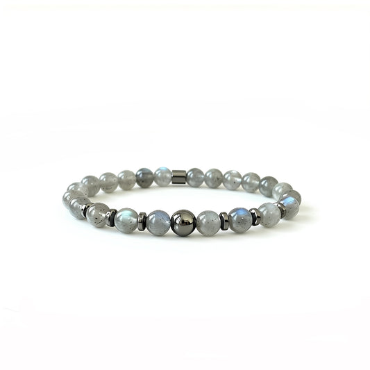 Natural Labradorite bracelet for women with gemstone beads
