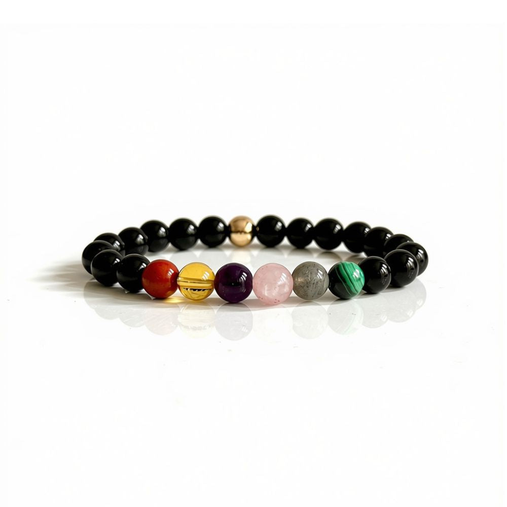 Close up of Scorpio birthstone bracelet