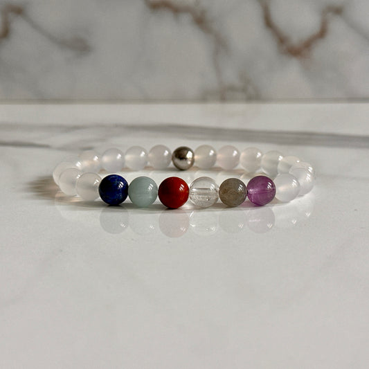 Aquarius crystal bracelet for January and February birthdays
