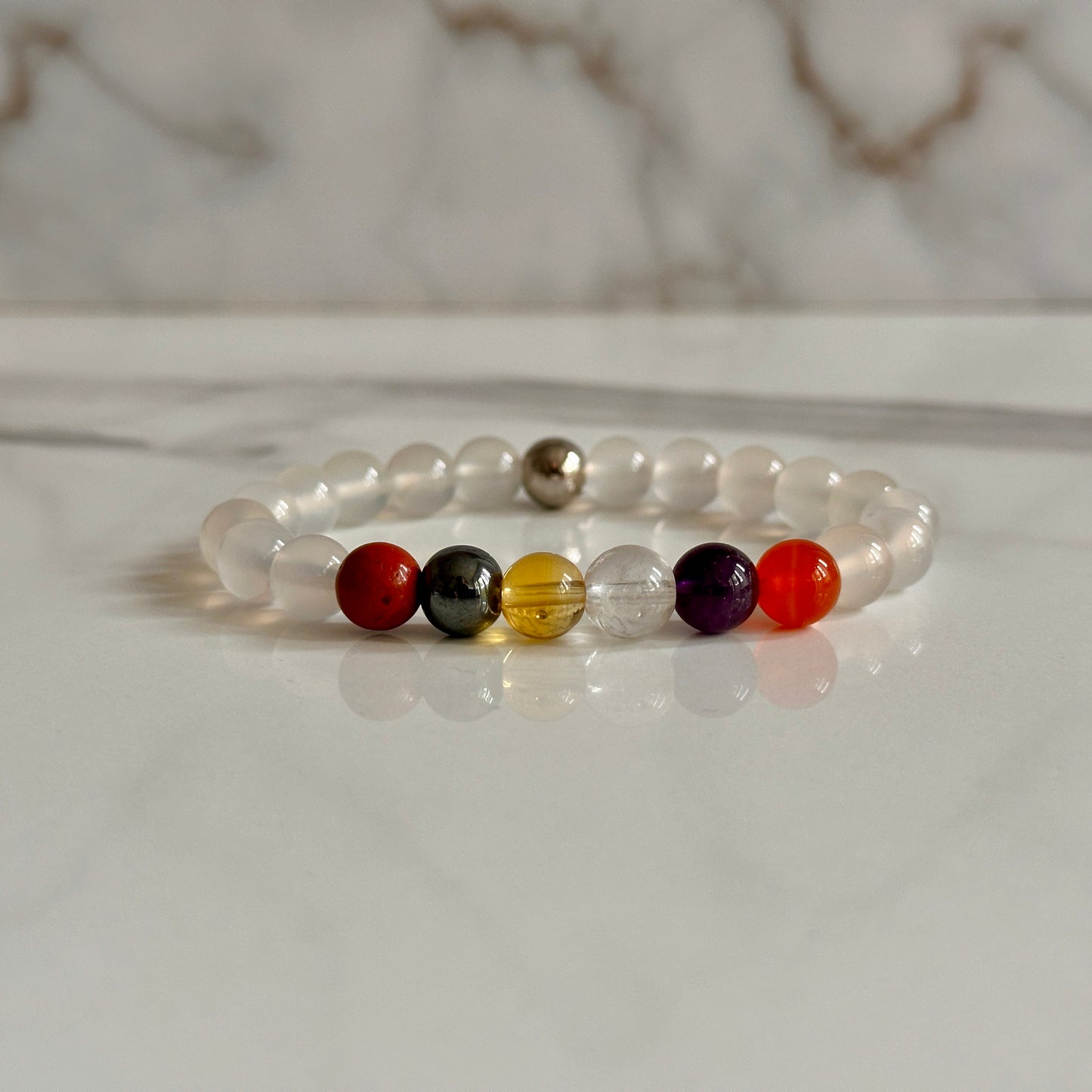 Aries crystal bracelet gift for March birthdays