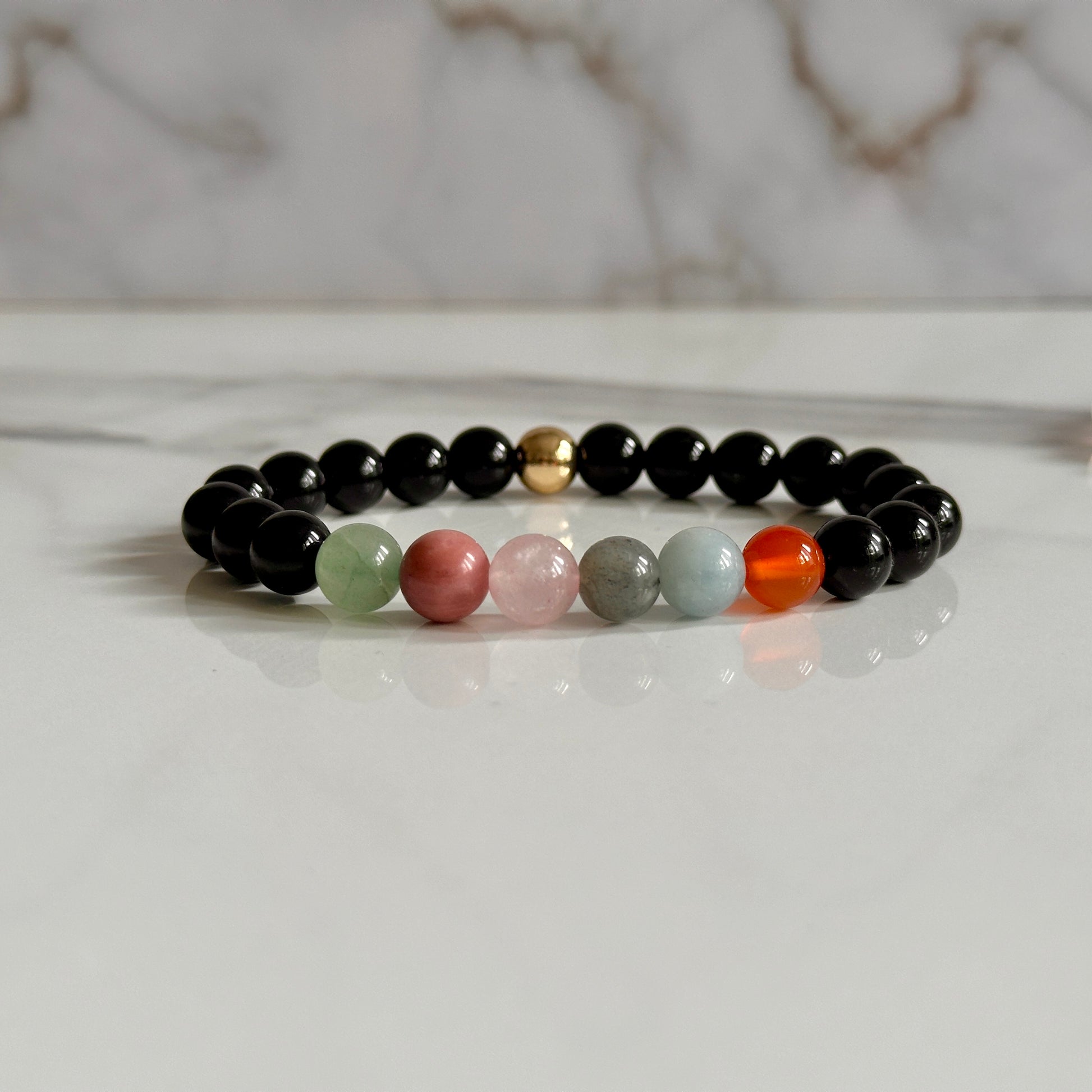 Cancer crystal bracelet gift for June birthdays