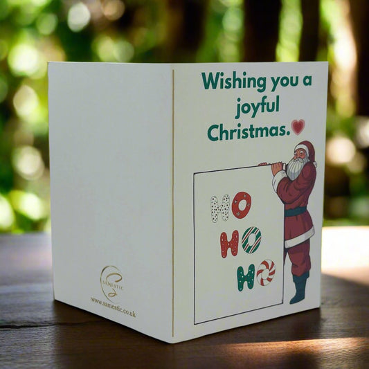 Christmas Card Model A with a festive design, ideal for sending holiday cheer and warm wishes to loved ones.