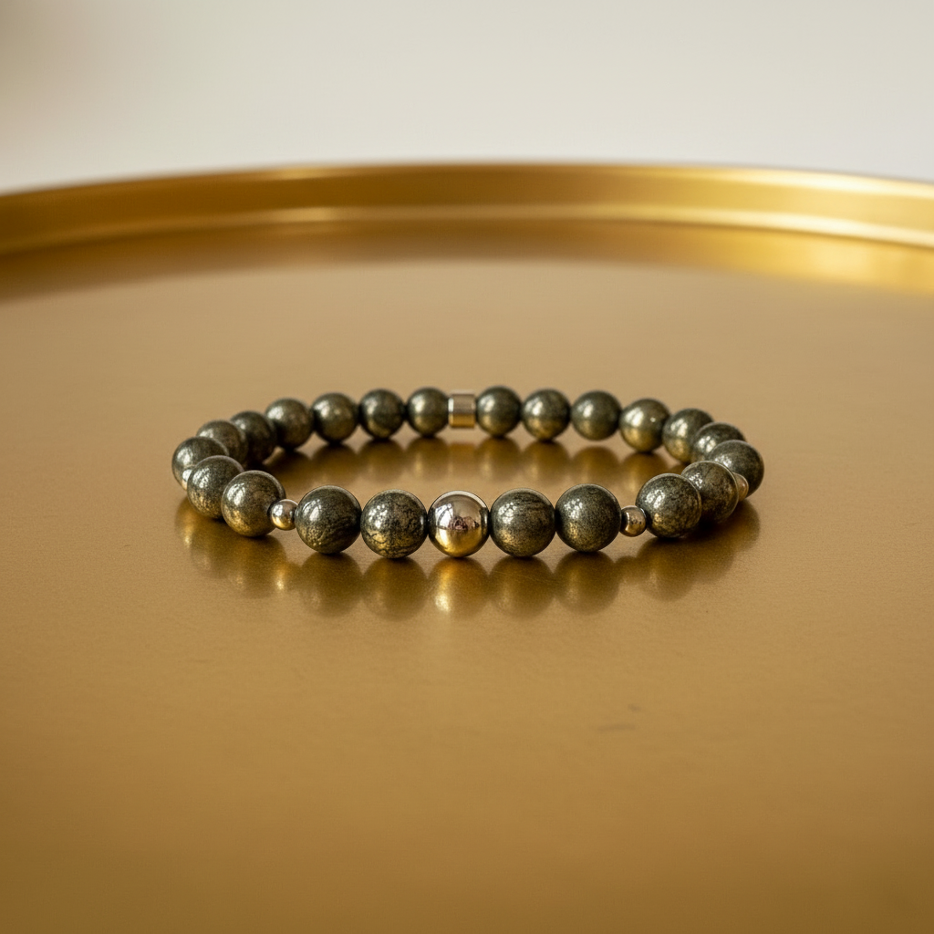 Natural Pyrite Bracelet for Her: Unlock Abundance & Protection