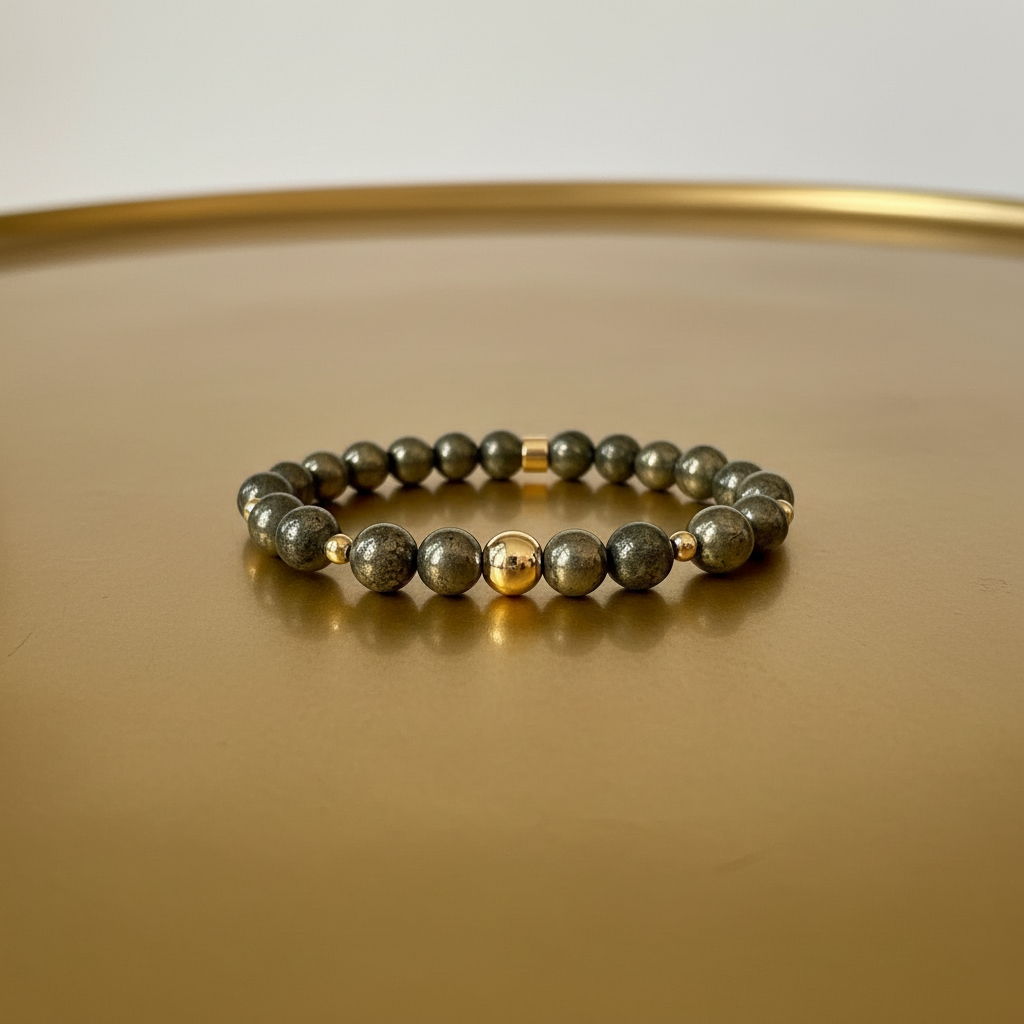 Natural Pyrite Bracelet for Her: Unlock Abundance & Protection