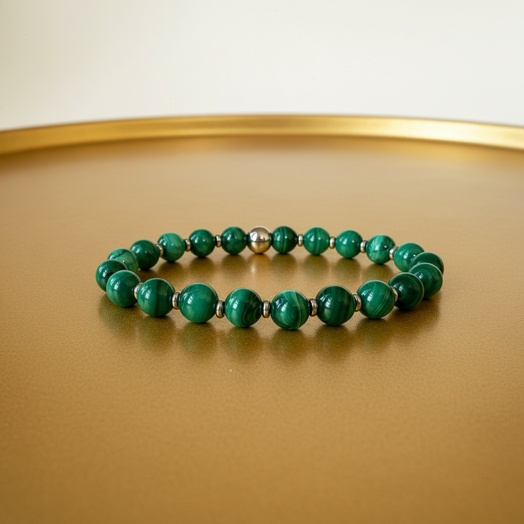 Natural Malachite Bracelet for Her: Embrace Transformation & Protection