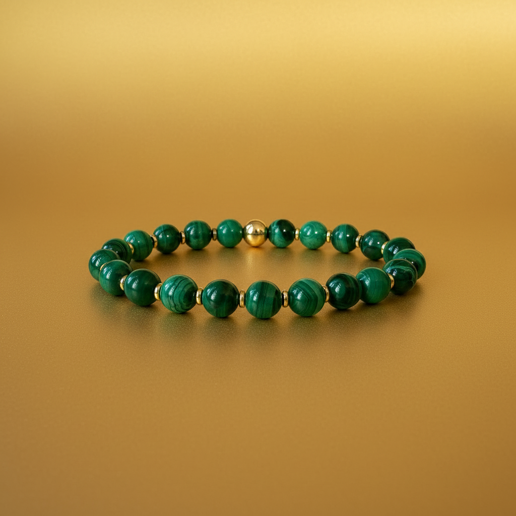 Natural Malachite Bracelet for Her: Embrace Transformation & Protection