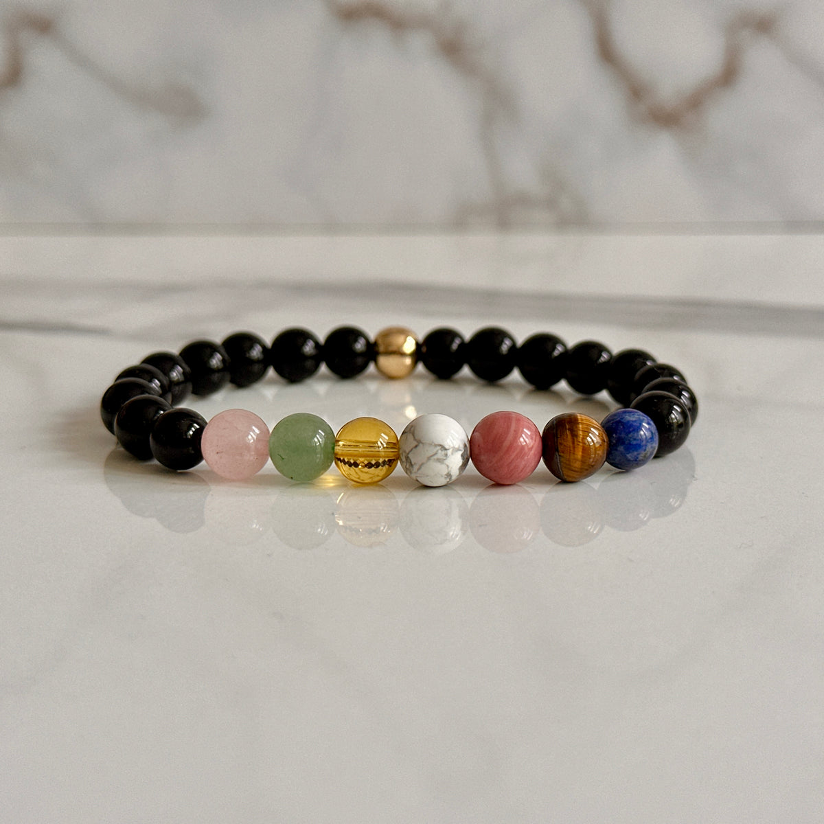 Close up of Libra birthstone bracelet