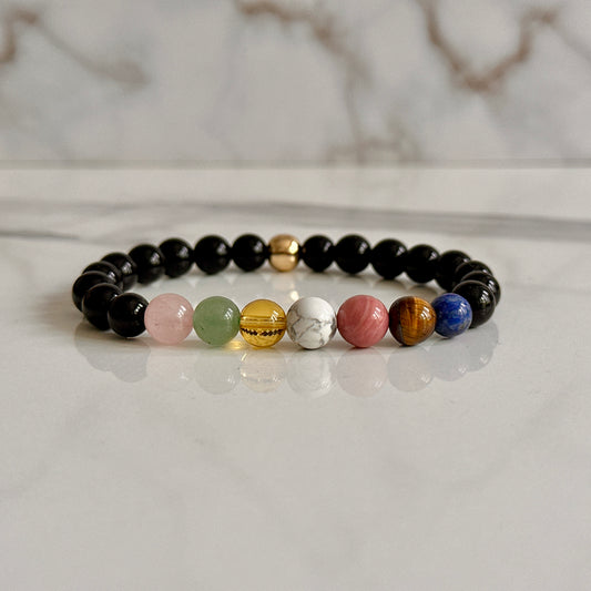 Close up of Libra birthstone bracelet