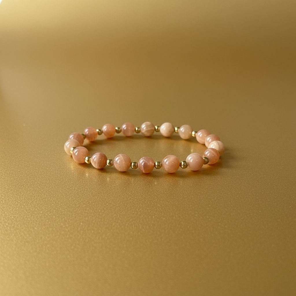 Natural Sunstone Bracelet for Her: Illuminate Your Life with Positivity