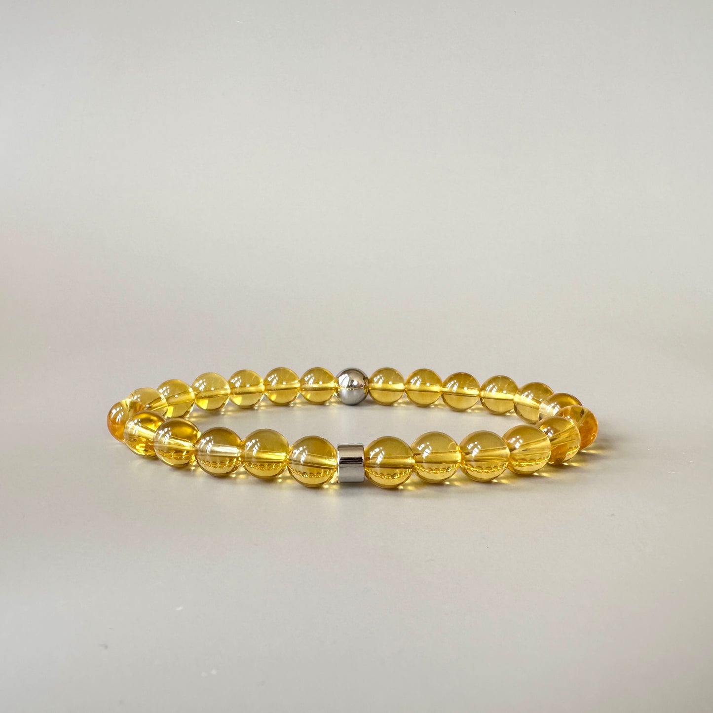 Natural yellow Citrine gemstone bracelet for men
