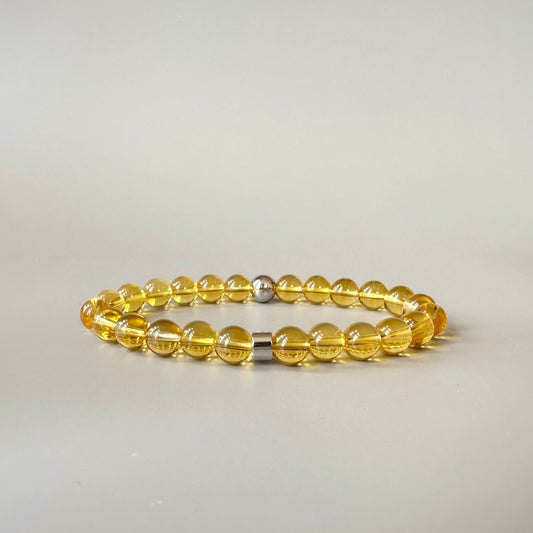Natural yellow Citrine gemstone bracelet for men
