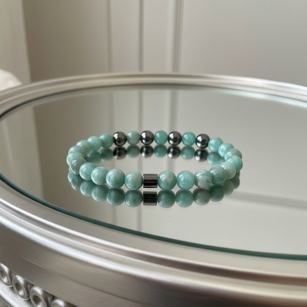Natural Amazonite Bracelet for Him: Unleash Power and Confidence