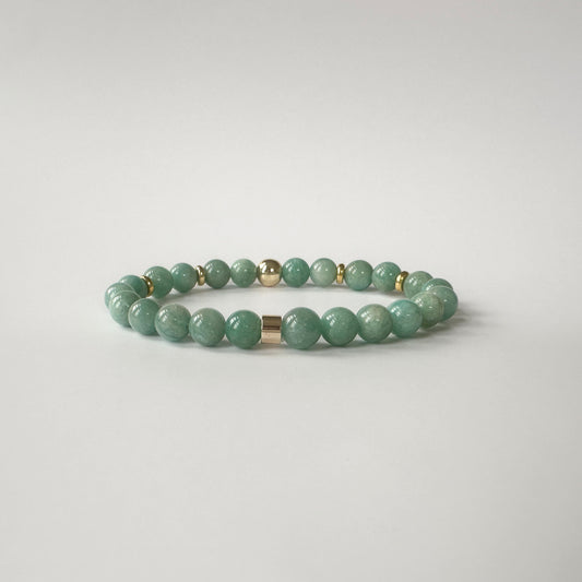 Radiant Natural Amazonite Bracelet with turquoise gemstones, symbolizing truth, harmony, and emotional balance