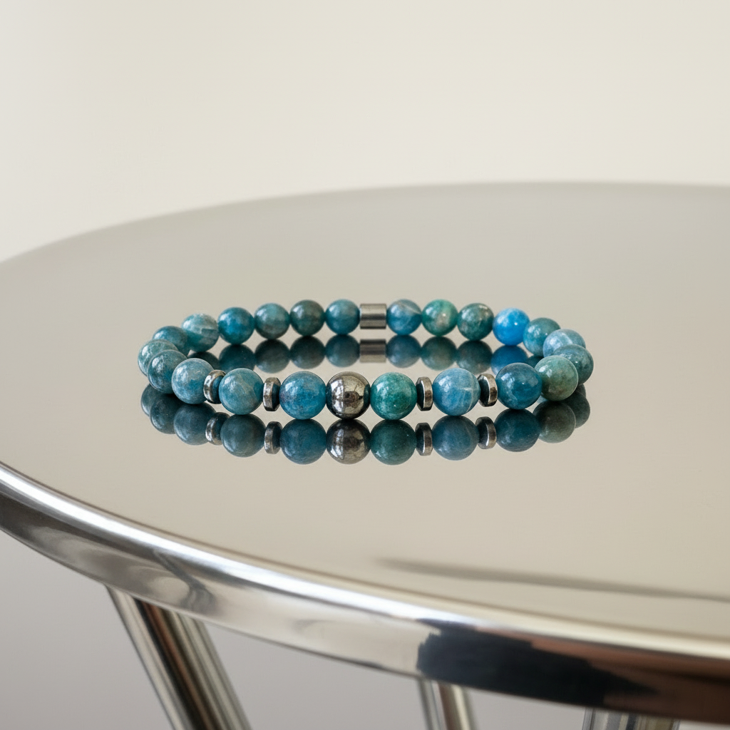 Natural Apatite Bracelet for Him: Ignite Clarity and Unleash Creativity