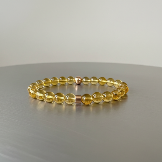 Natural Citrine Gemstone Bracelet for Him