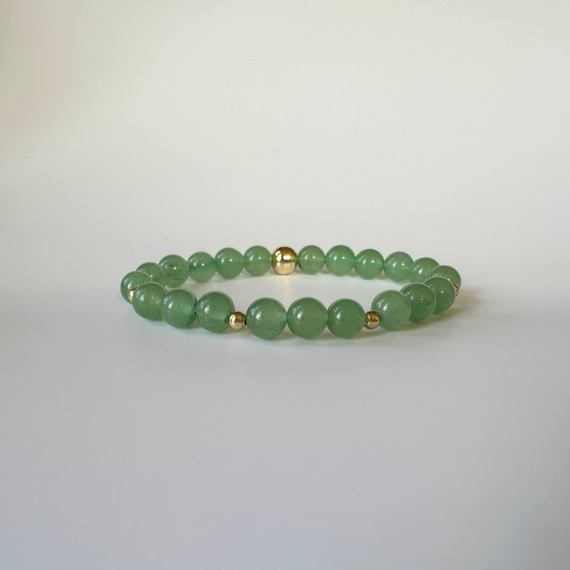 Glamorous Natural Green Aventurine Bracelet with soothing green gemstones, representing opportunity, renewal, and emotional healing