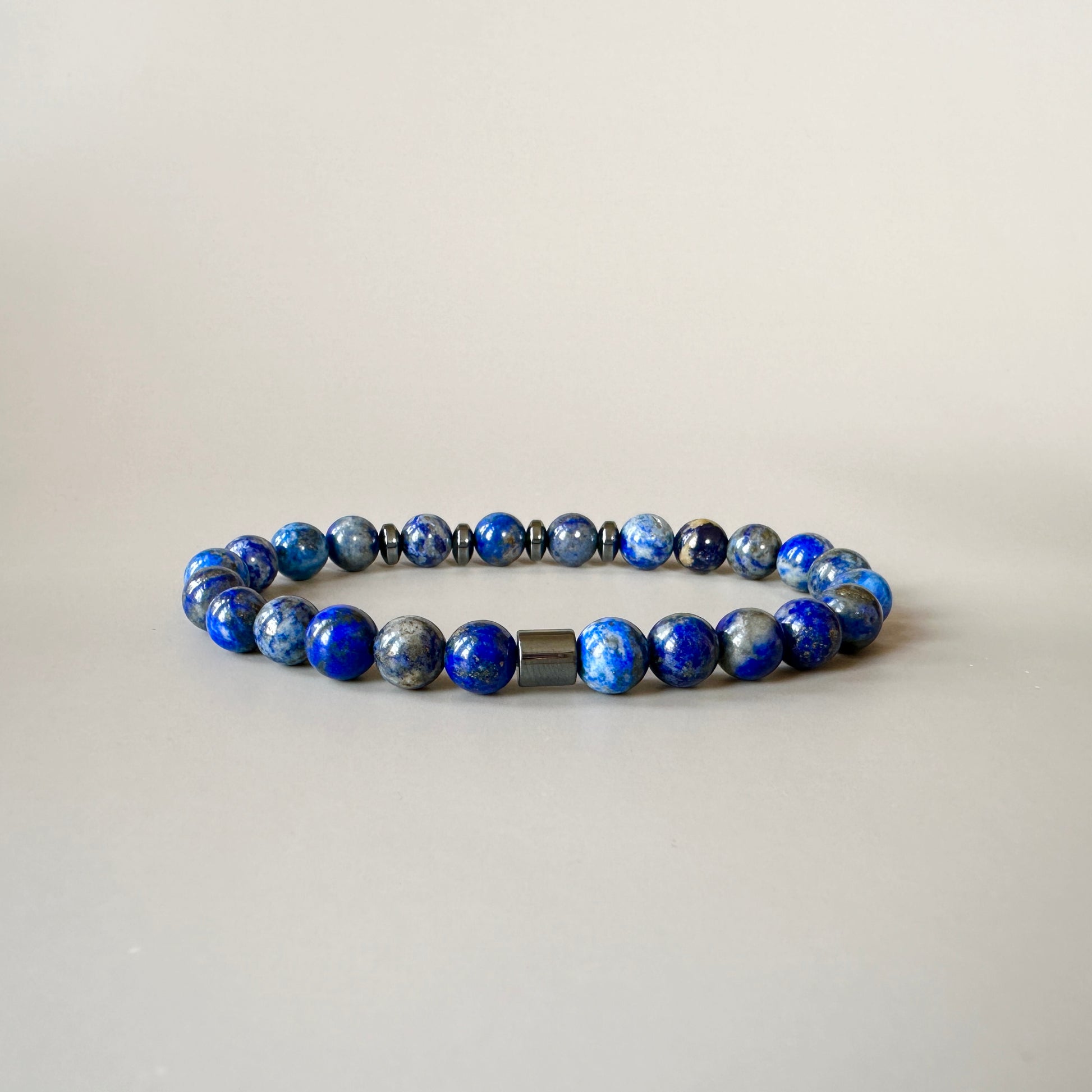Natural lapis lazuli gemstone bracelet for couples