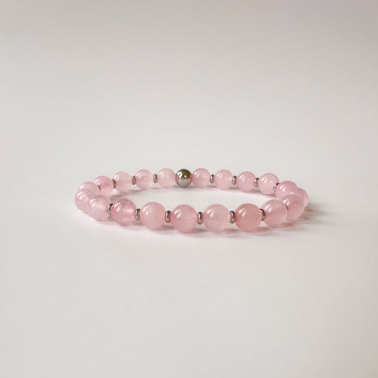 Luxury Natural Rose Quartz Bracelet with premium gemstones, symbolizing love, harmony, and emotional healing.