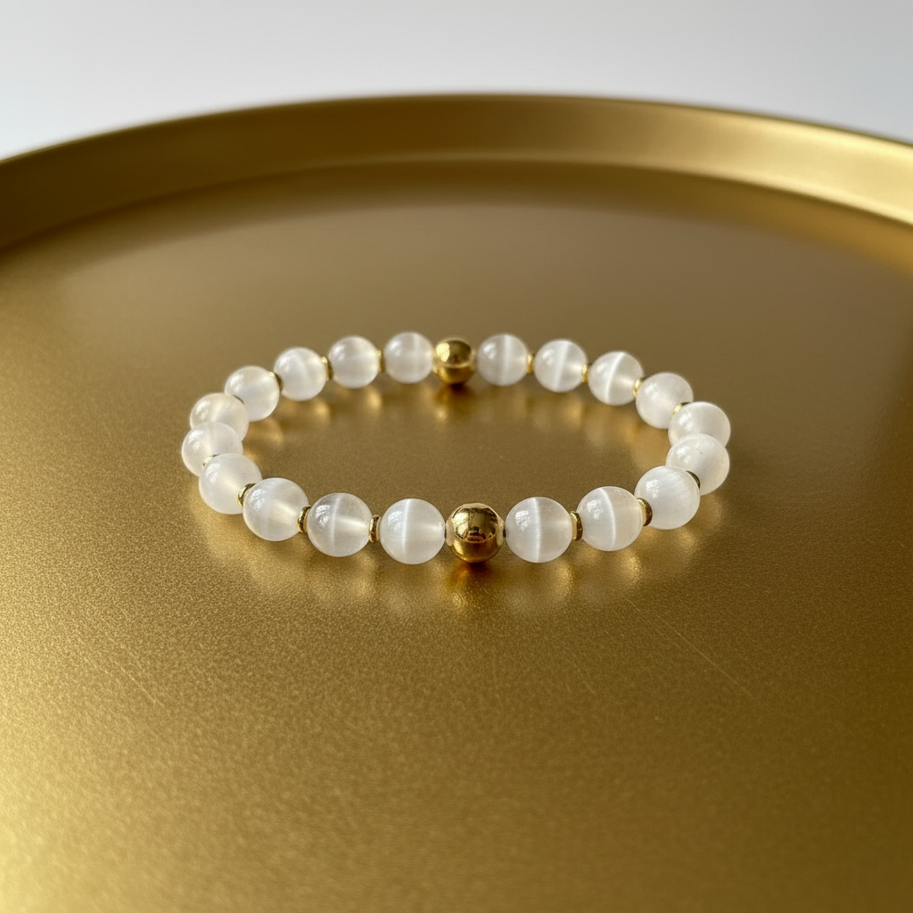 Natural Selenite Bracelet for Her: Purify & Elevate Your Spirit