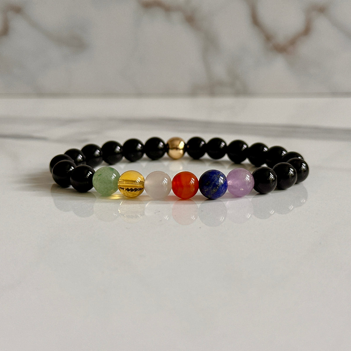 Close up of Sagittarius birthstone bracelet