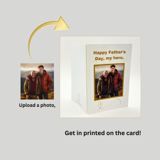 Front view of the Samestic VIP Father's Day Card, featuring an elegant and heartfelt design for Father's Day.